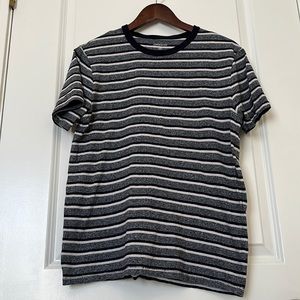 J. Crew heather grey striped Tee medium
